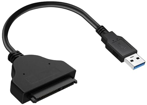 Horyue sata to usb Cable | High Speed sata to usb adapter for 2.5 SSD & HDD, Plug & Play usb to sata adapter Converter (Black, 30cm)