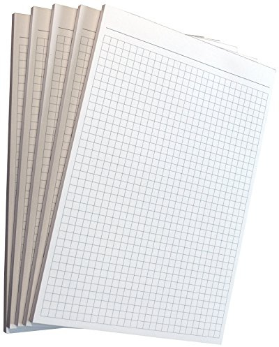 18x Notizblocks kariert in Grau - Notizen - 50 Blatt, DIN A5, 50 Blatt, Qualitäts-Offset-Papier 80g/m² (22209)