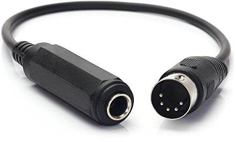 MOBOREST 6.35mm(1/4) TRS to 5-Pin DIN MIDI Cable Adapter Connect an Speaker