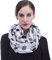 Lina & Lily Damen Loop Schal mit Katzen-Print (Weiß & Schwarz)