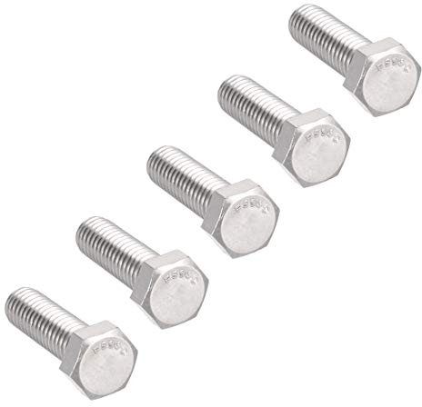 sourcing map Tornillos De Cabeza Hexagonal De 3/8-16X1-1/4 De 304 Acero Inoxidable Sujetador 5Pcs