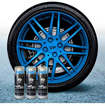 Set Felgen Vinyl Flüssig Full Dip 3 Sprays blau metallic