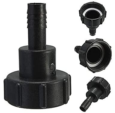 Senrise Adattatore per tubo del serbatoio IBC, in plastica, per tubo da giardino, raccordi, 60 mm filettatura importata a 20 mm, confezione da 1