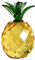 BSGP Mini-Ananas-Figur, Kristallglas, Briefbeschwerer, Bastelfigur, Tischdekoration, Gelb