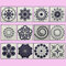 BLUGUL Mandala Schablone, Mandala Dotting Malvorlagen Schablonen, Mandala Rock Punktierung Werkzeuge, für DIY Dekor, Felsen Stein, Airbrush, Felsen und Walls Art, Type F 12 Stück