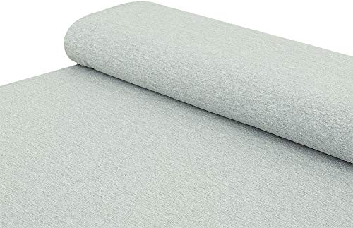 Baumwoll - Stoff French Terry Sommersweat einfarbig hellgrau melange - Meterware ab 25 cm x 150 cm - Stoff zum Nähen