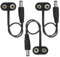 Augioth 9 V Pedal Battery Clip 3 Pack 5521 Converter Center Negative 9 Volt Power Supply Cable