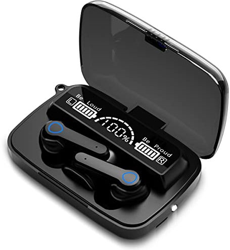Bluetooth 5.1 Kopfhörer In-Ear kompatibel für Xiaomi Redmi Note 9 Pro Stereo LED Anzeige Wireless Headset TWS M19 Ladebox