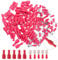 CEEYSEE Kabelschuhe x 100 -Männlich Kabelstecker x50 / Weiblich Kabelstecker x50 Flachsteckhülsen - Isolierte PVC Quetschverbinder - für 0.5-1.5mm² Kabel（Rot/DPSH)