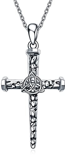 POPLYKE 925 Sterling Silver Cross Necklaces for Women Men Sunflower Crucifix Baseball Pendant Fine Jewellery Birthday Gifts for Women Teen Girls Boys 18+2 and 20+2 Cahin
