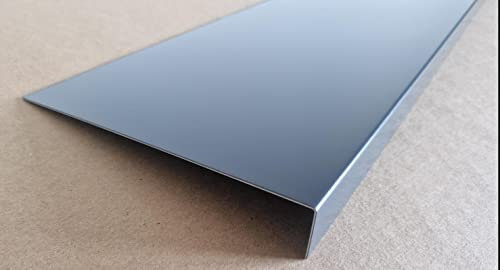 Bandeau de Rive Alu Gris Anthracite RAL 7016 EP 1 mm - 23 Tailles -Retour 2.5 cm x (Hauteur 9 cm)