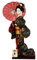 TOYANDONA Japanische Geisha Kimono Kabuki-Puppe: asiatische Kultur Sammlerstück Figur Traditionelle alte japanische Samurai Modelle mit Schirm Schreibtisch Ornament