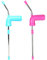 Beer Snorkel, Beer Dispenser, 2 Pieces Beer Bong, Bottle Snorkel with Valve Kink, Portable Beer Funnel for Beer Drinking Games, Entertainment Party (Pink+Blue)