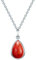 Strandglück Damen Kette 925/- Sterling Silber rhodiniert Koralle rot Silberhalskette