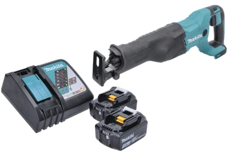 Makita DJR 186 RF Scie sabre sans fil 18 V + 2 batteries 3,0 Ah + chargeur