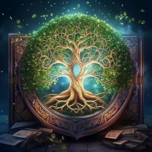 Pavemlo 5D Diamond Painting Kits Zubehör Lebensbaum, DIY Diamant Stickerei Malerei Kits Baum, Full Drill Set Strass Stickerei Bilder DIY Diamant Malerei für House Wall Dekoration 30X30cm