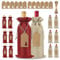 Christmas Bottle Bags for Wine Gifts Burlap 12 Pcs, Christmas Wine Bags Gift Jute with Drawstring Tags Reusable, Xmas Bottle Covers for Table Decoration at Xmas Valentine's Day Wedding
