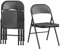 KAIHAOWIN 4er-Set Metall Klappstuhl, Platzsparend Gäste Stuhl, Stabil Klappstühle für Meetings, Büro, Hochzeit, Party und Veranstaltungen Schwarz