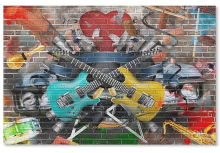 Jigsaw Puzzles 1000 Pieces,Guitar Music Graffiti Street,paper Children Games Educational Toys(38x26cm)-F66