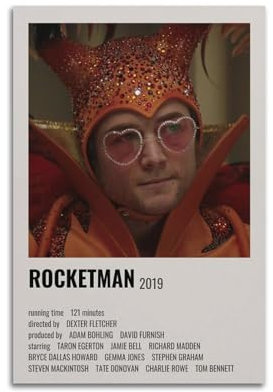 suumyo Rocketman Poster, Raumdekoration, ästhetisches Poster, künstlerisches Poster für Schlafzimmer, Wohnzimmer, Wände, 30 x 45 cm, ungerahmter Stil