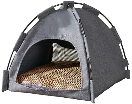 Tipi Zelt Für Haustiere Hundezelt Faltbares Katzenzelt Haustierzelte Häuser Hundehütte Gemütliche Hundehöhle & Katzenhöhle Waschbar Haustierbett, Haustier Hundebett Katzenbett 42x42x38 cm