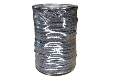 Cordon 100% algodón- Hilo Macrame - Hilo Crochet - Hilo Para Tejer A Crochet - Cuerda Macrame, Grosor 8MM, Rollo de 100M (Gris Oscuro)