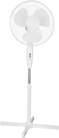 COZYBRITE Pedestal Fan Cooling 16 inch Standing Electric Oscillating Floor Fans with 3 Speed Setting Adjustable Height Tilt Angle for Living Room Bedroom Home Use FS40-3 (White)