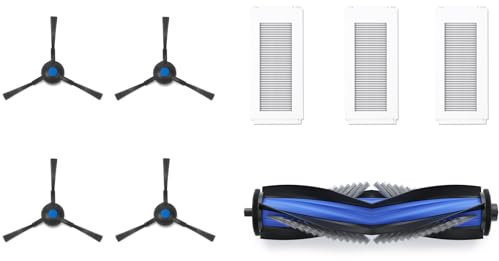 ECOVACS Kit di ricambio standard per aspirapolvere robot Deebot N30 PRO OMNI/N30 OMNI/N20e PLUS/N20e, 1 spazzola principale antigroviglio, 2 spazzole laterali, 3 filtri antibatterici, accessori origin