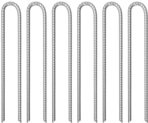 vidaXL Zeltheringe 6 STK. U-Form 41,5 cm Ø12 mm Verzinkter Stahl