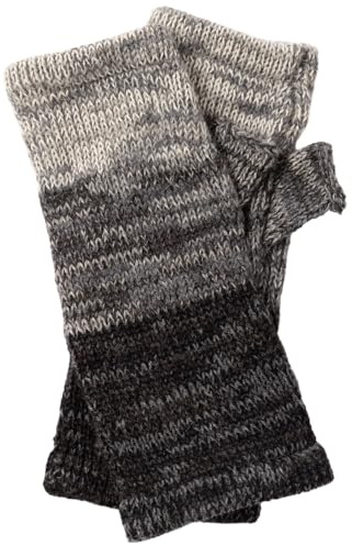 Alpaca Fingerless Mittens, 100% Super Soft Alpaca Wool, Handmade Fair Trade, Cute Fingerless Gloves for Women, Best Typing & Texting Gloves, Winter Warm Accessories (Gray, One Size Fits Most)