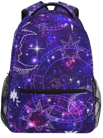 Luna Space and Science Galaxy-Schulrucksack für Jungen und Mädchen, Grundschultasche, Mittelkinder-Rucksack, Schultasche, Teenager, leicht, lässiger Tagesrucksack, #02, M