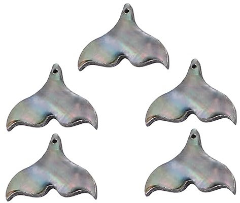 PHENOFICE 5St Muscheldekoration hand schmuck armbänder anhänger schlüsselanhänger seat Zubehör zur Schmuckherstellung Schmuckhalskette anhänger charme selber machen Muschel-Anhänger Hülse
