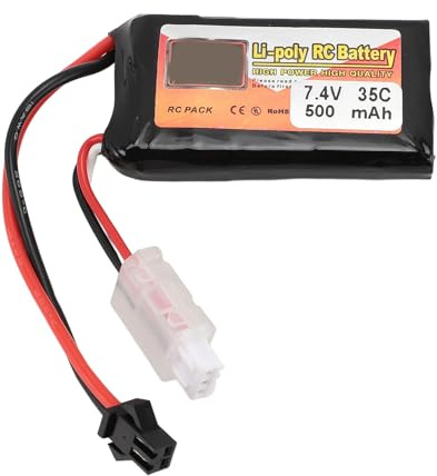 Batterie LiPo 2S 7,4 V 500 MAh 30 C, Batterie Professionnelle pour Drone RC pour Hélicoptère RC Quadcopter Petit Avion Micro Racing Drone (SM-2P)