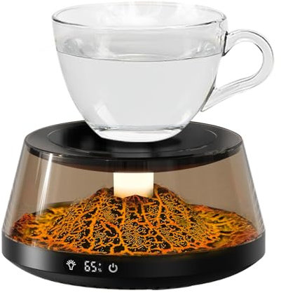 OBEST Tassenwärmer,4-Stufig Einstellbarer Tassenwärmer,Intelligenter Heizatmosphären-Tassenwärmer zum Erwärmen von Kaffee,Tee,Milch,Getränken,Geeignet für Haus, Büro