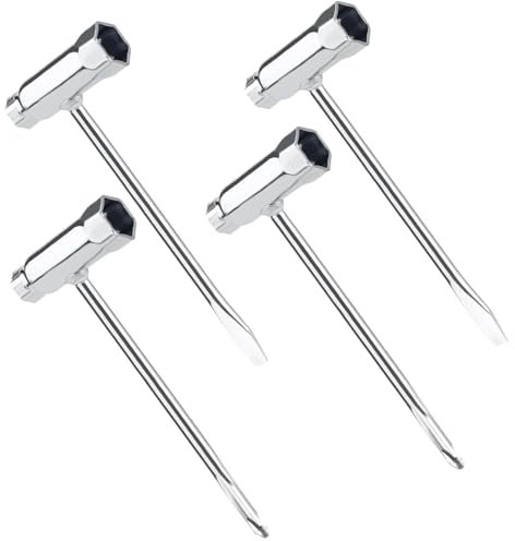 Luckwaii Zündkerzenschlüssel Motorsägenschlüssel, 4 Stück T Schraubenschlüssel Kombischlüssel Kettensägenschlüssel 13 mm x 19 mm für Motorsägenmäher Bürstenschneider Rasenmäher