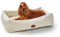 Silentnight Deep Sleep Ultimate Dog Bed - Premium Bouncy Fibres and Support Sides for Comfort - Removable Luxurious Plush Cover - Machine Washable & Non-Slip Base Pet Bed, Natural, Large - 70x90x22cm