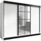 A&J MöbelLand Schwebetürenschrank ORAVELLE Kleiderschrank 3-türig mit Schubladen, und Spiegel, Garderobe 200 cm (Weiß)