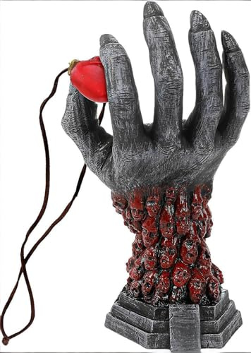 Zophlly Berserk Hand of God Statue Action Figuren, Hand Gottes Anime Manga Model Figur Halloween Skelett Hand Dekoration Harz Desktop Ornament (Berserk Figur mit Halskette)