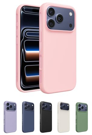 Belkin SheerForce Protect MagSafe Compatible iPhone 17 Pro Max Case with Slim Design & Anti-Scratch Treated Coating - Magnetic, Transparent, & Shockproof Protective iPhone Case - Pink
