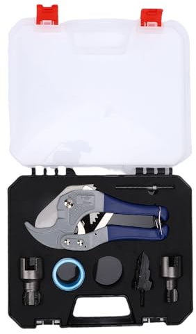 Luocute Integriertes Gewindeschneidwerkzeug für Innen- und Außenrohre, Elektrobohrer-Gewindesatz, 1/2 3/4 Zoll Innen- und Außengewindeschneider und Reibbohrer mit Fräser, PTFE-Band für