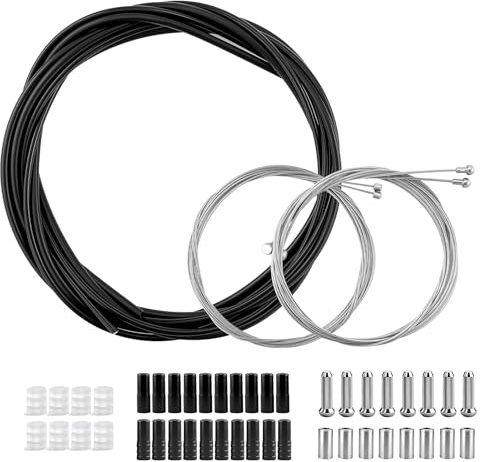 2 Kit Cavi Cambio Freno Bici per Anteriore e Posteriore Cavo Freno Bicicletta 2 in 1 Cavo Leva Cambio Bicicletta per Mountain Biciclette
