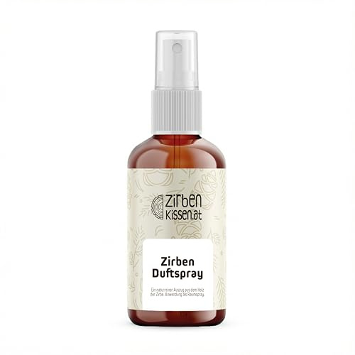 Zirbenspray 100 ml – 100% ätherisches Zirbenöl – Natürlicher Raumduft & Auffrischer für Zirbenkissen | in Österreich hergestellt.