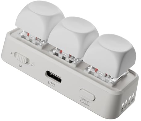 Rdxanc Bluetooth-compatible 5.4 Keyboard 3Key Design Auto Sleep Function Dynamic LED Lighting for Night Reading Low Touch