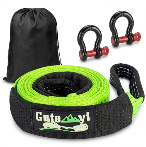 Zynaxir 8 Ton Tow Rope, High Strength Car Tow Rope, 5m Heavy Duty Tow Rope, with 2 Reinforced Hooks, Storage Bag, Winch rope for Off Road Emergencies