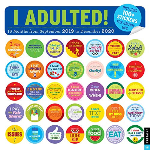 I Adulted! 2019-2020 Calendar: Stickers for Grown-ups