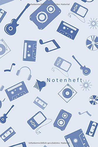 Notenheft: Notenheft zum Selberschreiben/9 Systeme pro Seite/ Notizbuch für Lehrer Musiker und Komponisten/ 80 Seiten /Blanko Notenpapier Manuskript ... Violine/ Keyboard / DIN A5/Soft Cover
