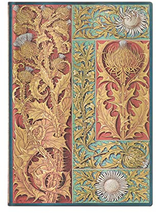 Wild Thistle (Vox Botanica) Midi Lined Softcover Flexi Journal: Flexi softcover, 100 gsm, ribbon marker, memento pouch, elastic closure