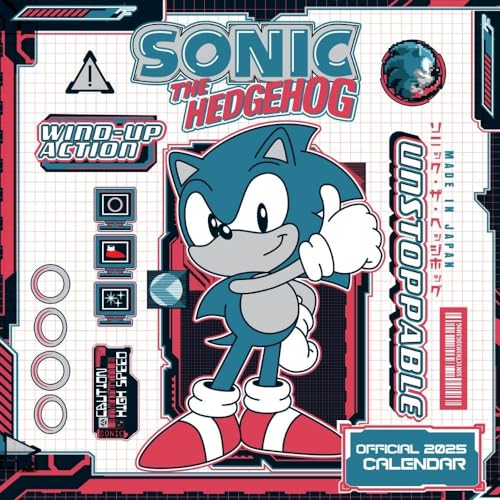 2025 Calendar Sonic The Hedgehog Month to View Sega Square Calendar Official Product