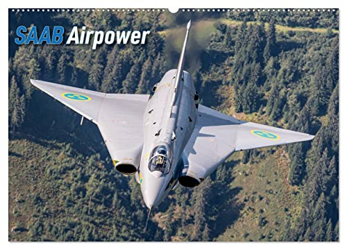 Saab Airpower (Wandkalender 2025 DIN A2 quer), CALVENDO Monatskalender
