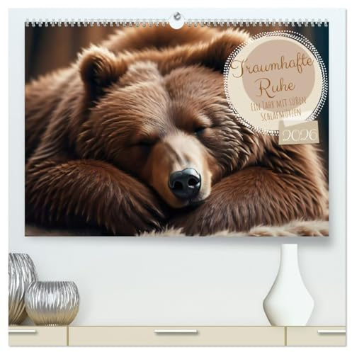 Traumhafte Ruhe - Ein Jahr mit süßen Schlafmützen (hochwertiger Premium Wandkalender 2026 DIN A2 quer), Kunstdruck in Hochglanz: Der Kalenderentführt ... Tieren präsentiert. (CALVENDO Spass)